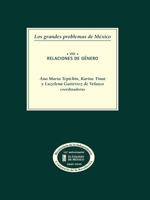 cover image of Los grandes problemas de México. Relaciones de género. T-VIII